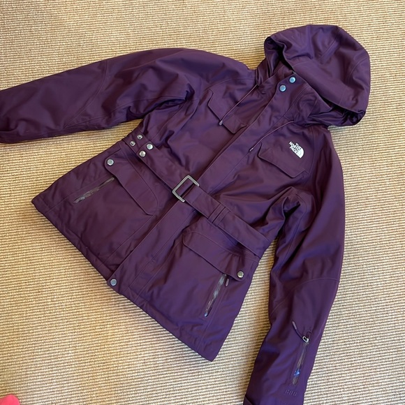 The North Face HyVent 600 Gotham Goose Down Hooded Purple Ski Jacket L - Picture 9 of 9